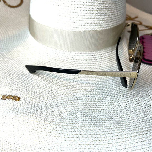 Dior Gold & Gunmetal Gray Sunglasses, “Symmetrics”, NIB! - Picture 5 of 8